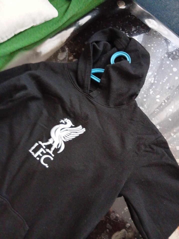 Siyah Kapüşonlu Baskılı Kadın Sweatshirt YENİDİR lcw - Görsel 5