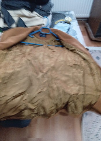 Bej Kadın Süet Midi Blazer Ceket - Görsel 4