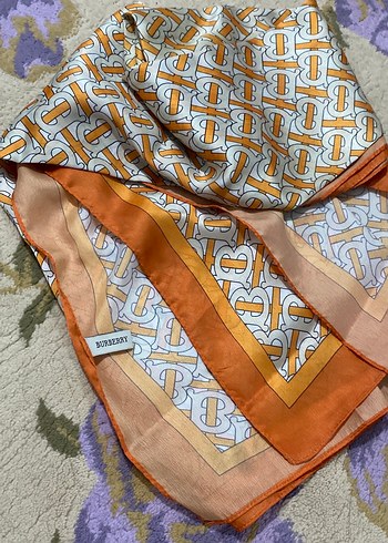 Burberry Kahverengi İpek Bohem Şal