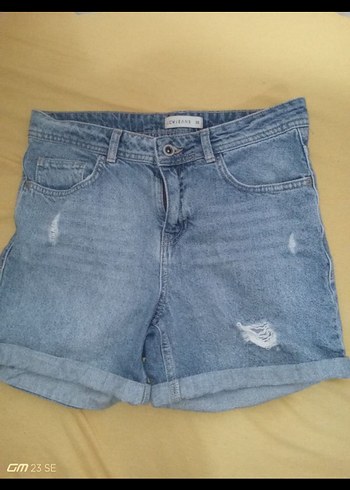 Kadın Mavi Denim Mini Şort