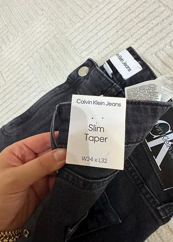32 Beden gri Renk Calvin Klein erkek Denim Pantolon
