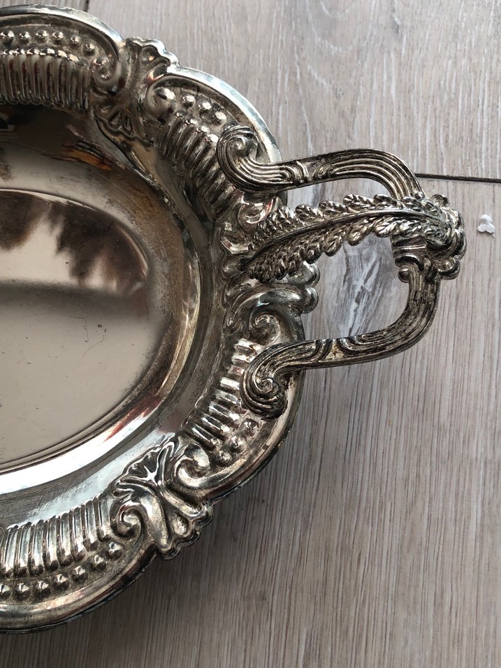 Vintage Desenli Parlak Gümüşlük - Görsel 2