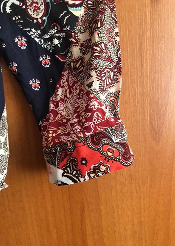 Bohem Çok Renkli Desenli Gömlek - Görsel 3