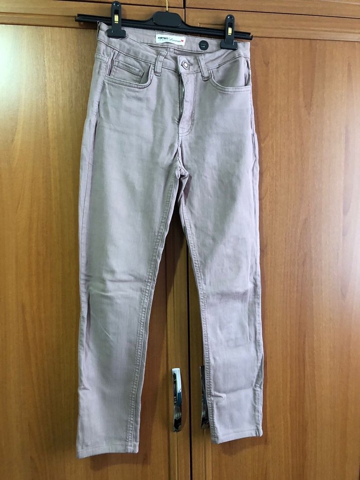 Gül kurusu Denim Kadın Pantolon - Görsel 2