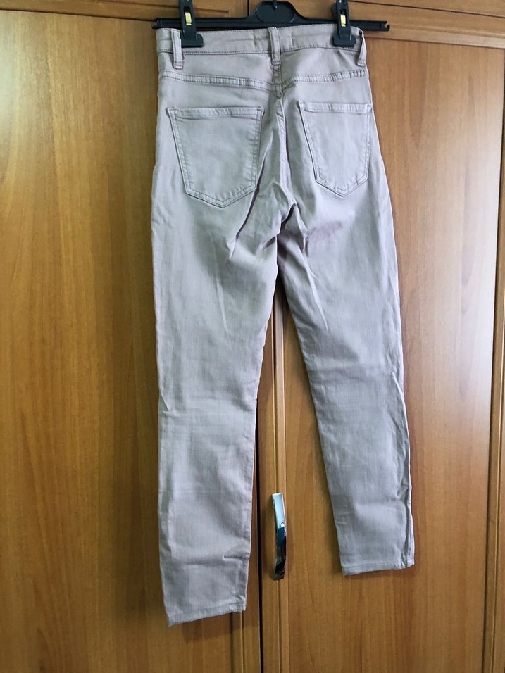 Gül kurusu Denim Kadın Pantolon - Görsel 3