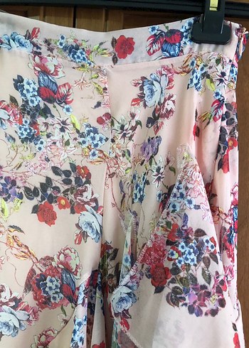 Pembe Bohem Uzun Fırfırlı Etek - Görsel 6