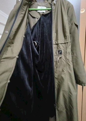 Uzun yeşil mont - Görsel 2