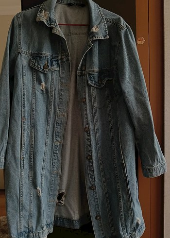 uzun kot ceket - Görsel 2