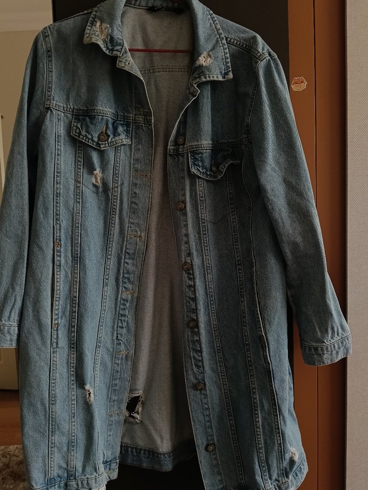 uzun kot ceket - Görsel 2