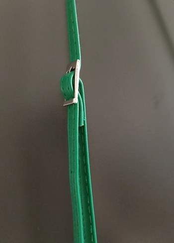 Yeşil Deri Kadın Çapraz Çanta - Görsel 3