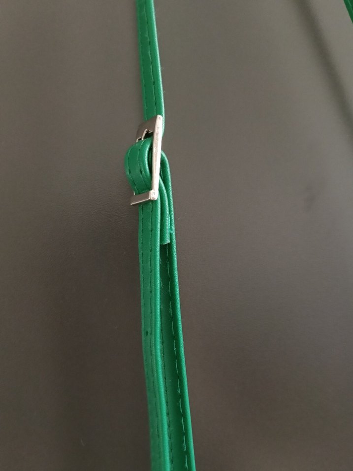 Yeşil Deri Kadın Çapraz Çanta - Görsel 3