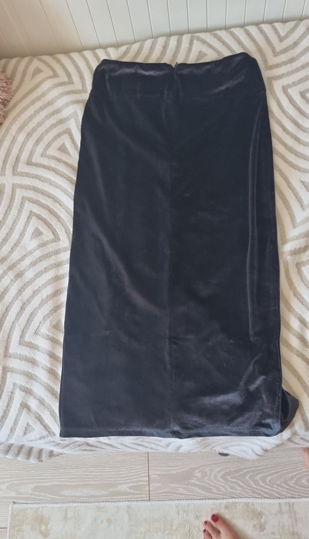 kadife siyah kalem etek - Görsel 2