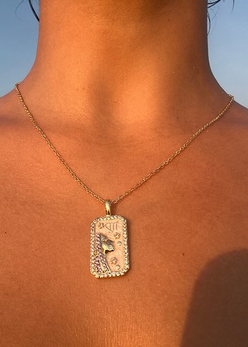 Accessorize İnce Zincir Altın Renkli Başak Burcu Kolye