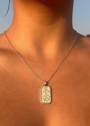 Accessorize İnce Zincir Altın Renkli Yengeç Burcu Kolye