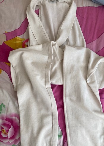 Düğmeli Pamuklu Beyaz Tulum - Görsel 2