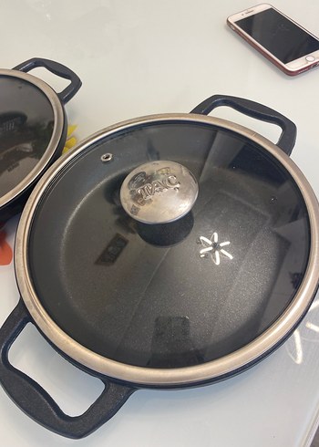 Siyah Tencere Seti, Cam Kapaklı - Görsel 2