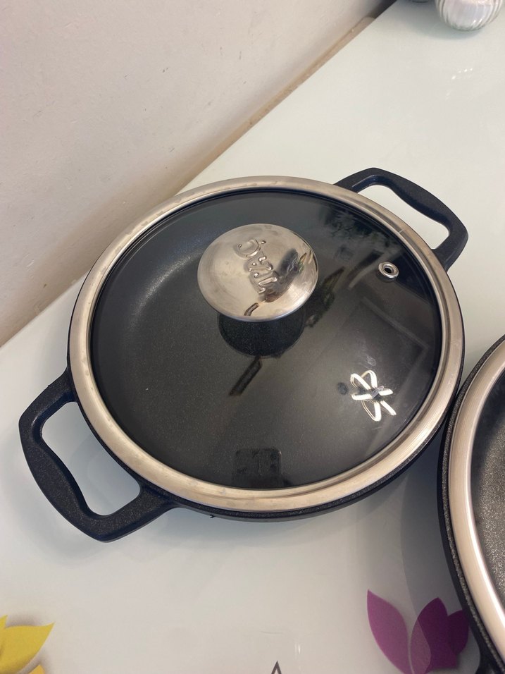 Siyah Tencere Seti, Cam Kapaklı - Görsel 4