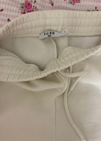 Kadın Beyaz Pamuklu Rahat Kesim Eşofman - Görsel 3