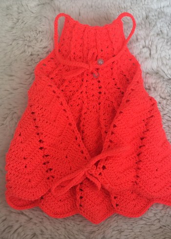 Pembe tonları boyundan ve belden bağlamalı üst - Görsel 2