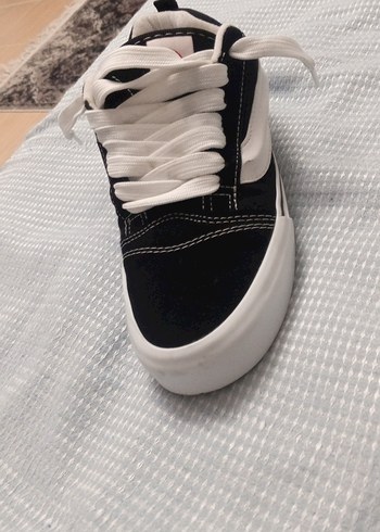 42 Beden beyaz Renk Günlük Siyah Beyaz Yüksek Tabanlı Spor Ayakkabı vans