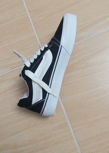 Günlük Siyah Beyaz Yüksek Tabanlı Spor Ayakkabı vans