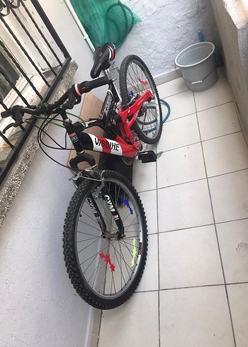 Kırmızı 2 Tekerlekli Bisiklet 24 vitesli