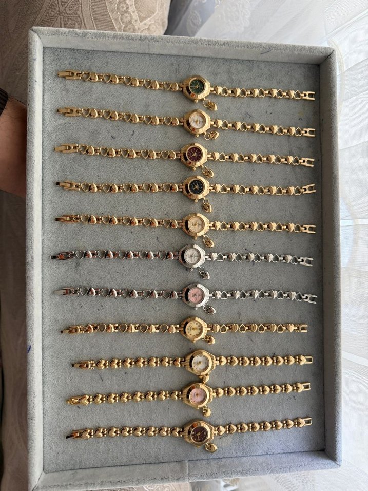 Zincir Detaylı Kadın Vintage Saatler - Görsel 5