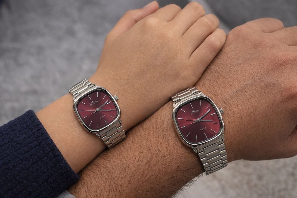 Gri Kordonlu Lacivert Kadranlı Erkek Kol Saati - Görsel 2