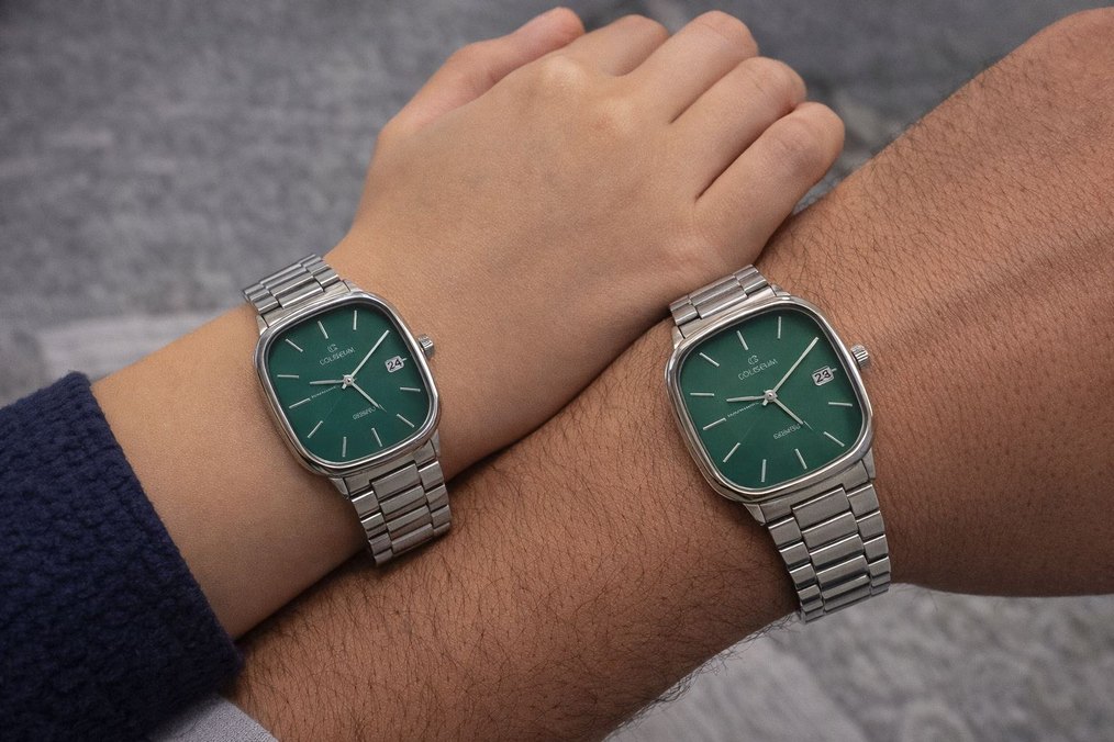 Gri Kordonlu Lacivert Kadranlı Erkek Kol Saati - Görsel 3