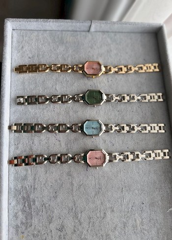 Zincir Detaylı Çok Renkli Kadın Saat - Görsel 3