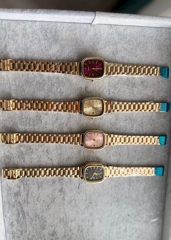 Kadın Vintage Altın Renkli Kemerli Saatler - Görsel 3