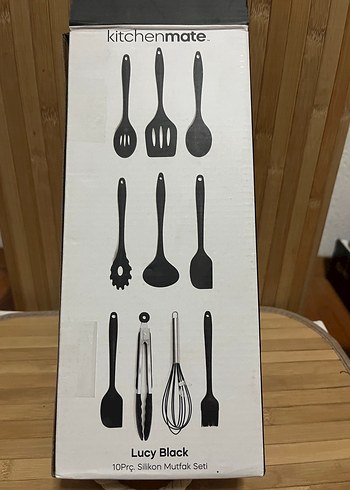 Diğer Kitchenmate Lucy Black 10 Parça Siyah Mutfak Seti