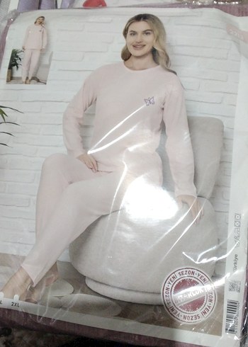 lila rengi Uzun Kollu Kadın Pijama Takımı M L XL XXL bedenler