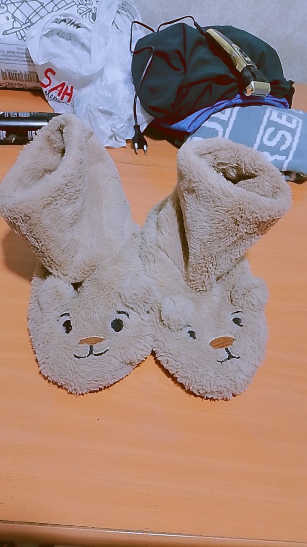 Kız /erkek Çocukları İçin Bej Kürklü Sıcak Terlik - Görsel 3