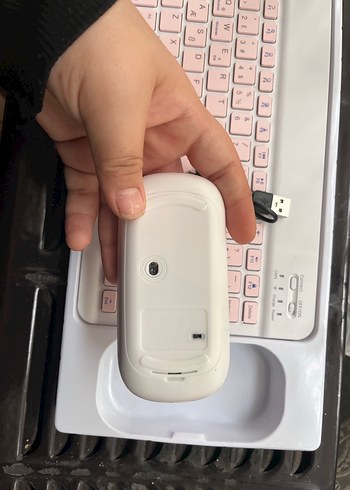 Pastel Pembe Kablosuz Klavye ve Mouse Seti - Görsel 4