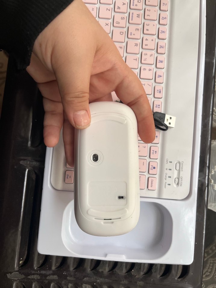 Pastel Pembe Kablosuz Klavye ve Mouse Seti - Görsel 4