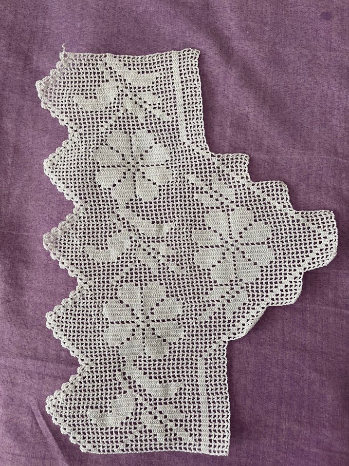 Çiçek Desenli El Örgüsü Dantel Yastık 1 adet - Görsel 2