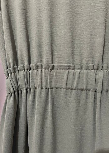 Kadın Haki Uzun Kollu Fırfırlı Elbise - Görsel 4