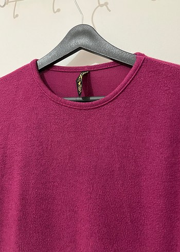 Bordo Uzun Kollu Piliseli V Yaka Elbise - Görsel 4