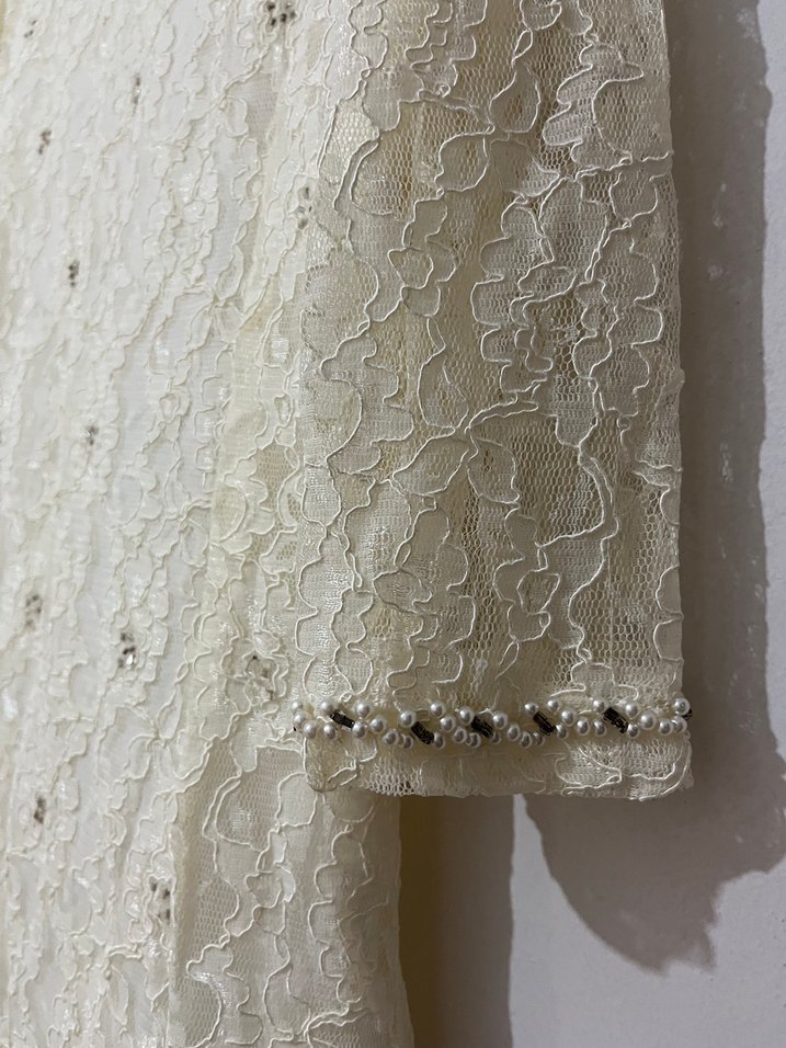 Dantel İşlemeli Beyaz Bohem Kadın Bluz - Görsel 2