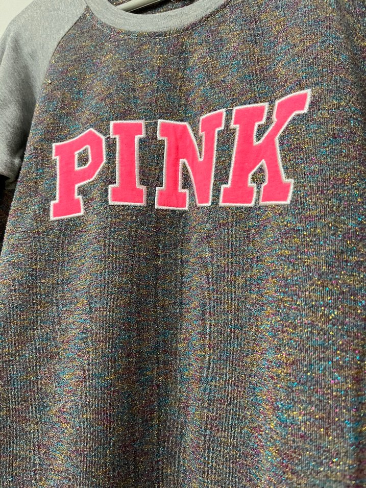 Pembe Baskılı Gri Uzun Kollu Kadın Pijama Takımı - Görsel 2