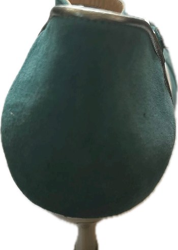 Turkuaz Yılan Desenli Stiletto Topuklu Ayakkabı - Görsel 4