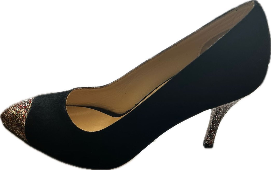 Siyah Süet Topuklu Kadın Stiletto - Görsel 3