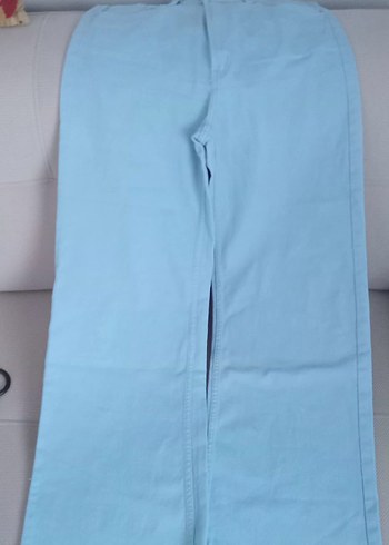 Mavi keten Pantolon
