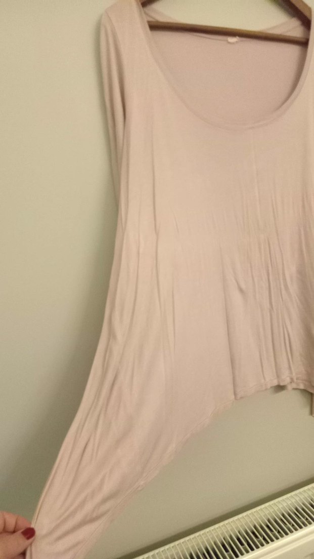 Bej Uzun Kollu  Bluzu - Görsel 2