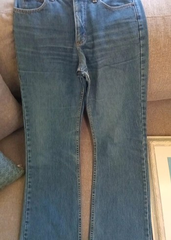 Lee marka Erkek mavi Denim Regular Fit Midi Jean - Görsel 6