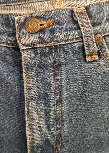 Lee marka Erkek mavi Denim Regular Fit Midi Jean - Görsel 2