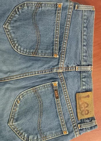 Lee marka Erkek mavi Denim Regular Fit Midi Jean - Görsel 5
