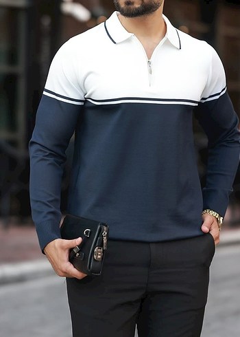 Erkek Regular Fit Uzun Kollu Fermuarlı Sweatshirt - Görsel 2