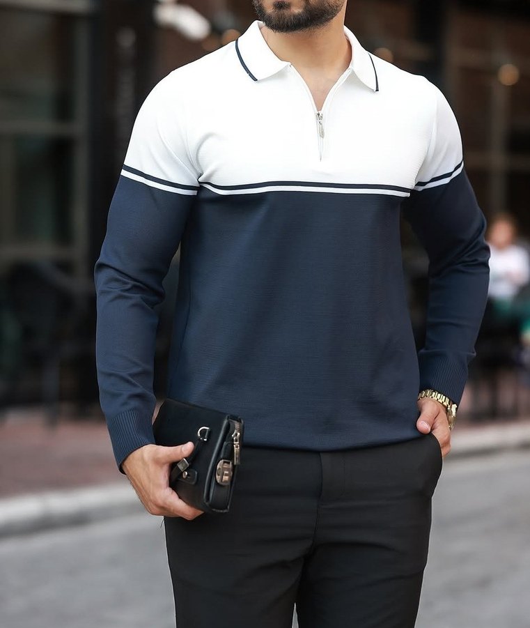 Erkek Regular Fit Uzun Kollu Fermuarlı Sweatshirt - Görsel 2